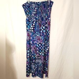 Faded Glory Vibrant Blue and Purple Maxi Dress